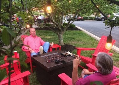 Fireside dining at J. Render's