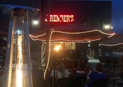 J. Render's Patio at night